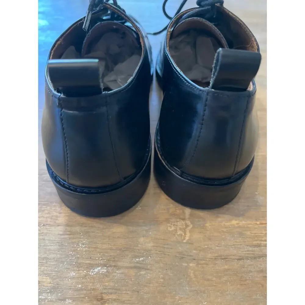 Ami Men’s black leather lace up dress shoes size 43